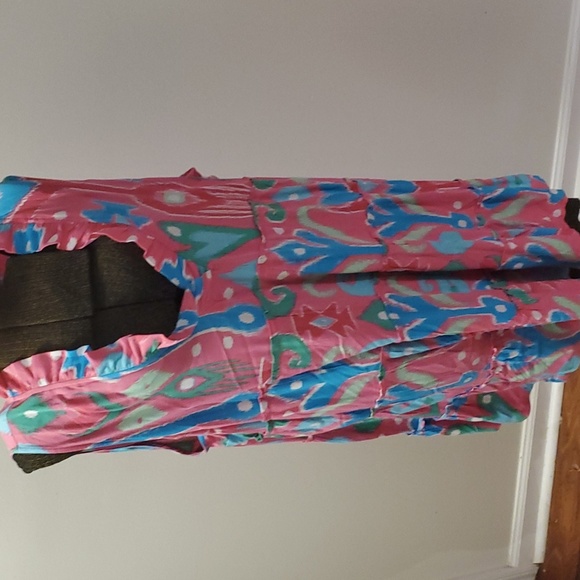 SOLD!Reg $90 Crown and Ivy Sleeveless Ruffle V neck printed tiered dress size 3X - Picture 4 of 5